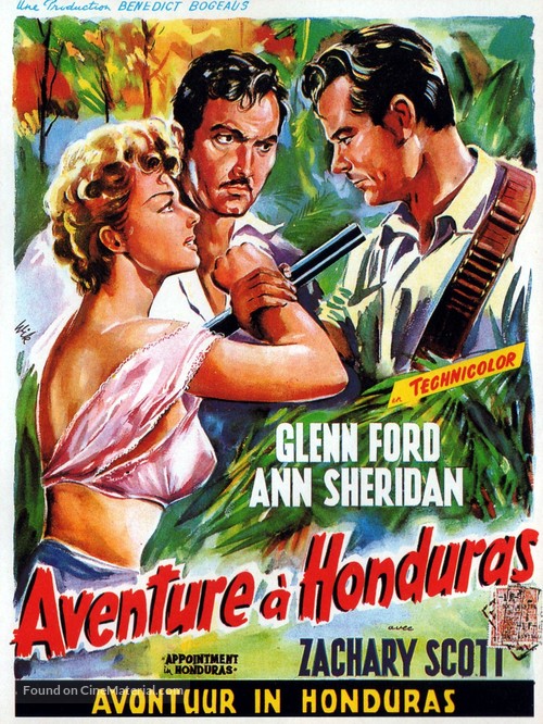 Appointment in Honduras - Belgian Movie Poster