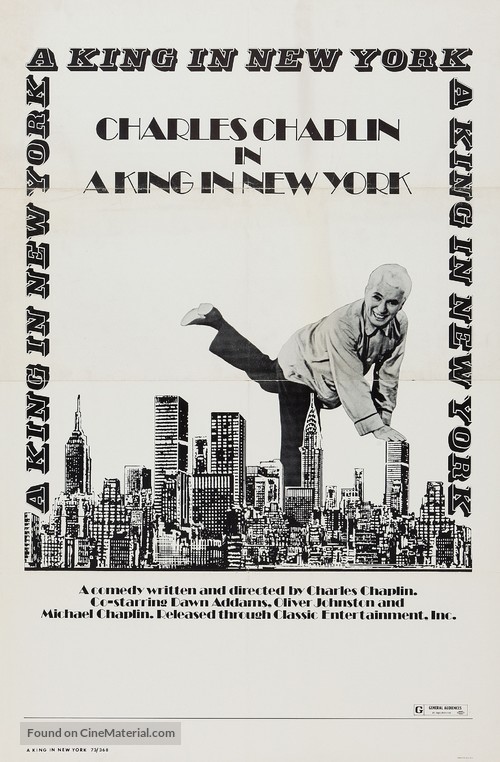 A King in New York - Re-release movie poster