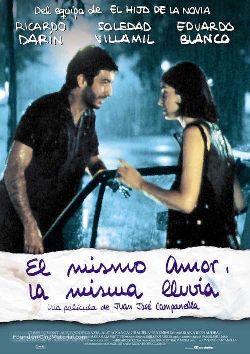 Mismo amor, la misma lluvia, El - Spanish Movie Poster