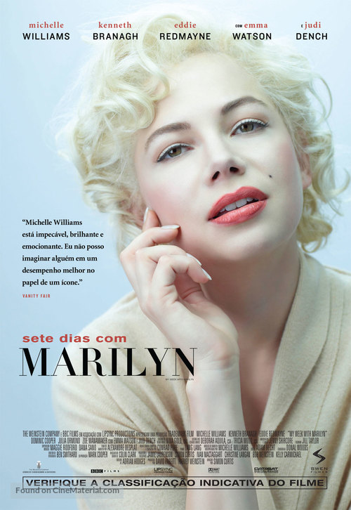 My Week with Marilyn - Brazilian Movie Poster
