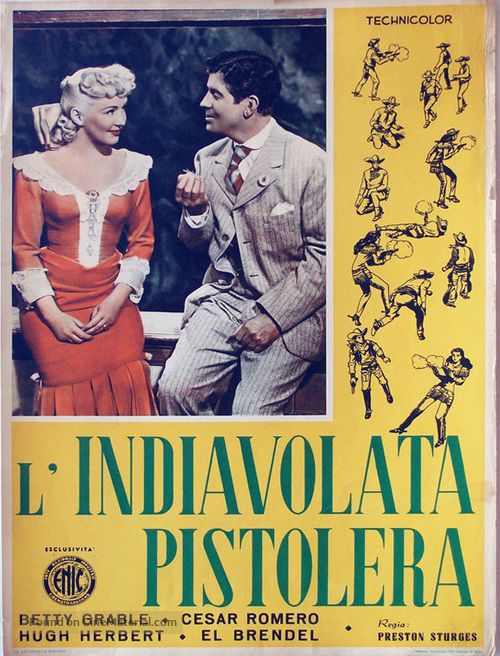 The Beautiful Blonde from Bashful Bend - Italian Movie Poster