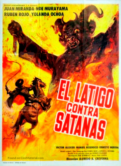 El l&aacute;tigo contra Satan&aacute;s - Mexican Movie Poster