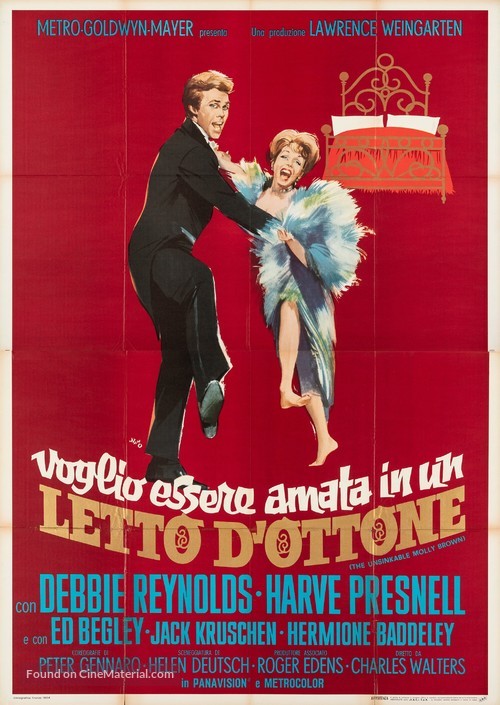 The Unsinkable Molly Brown - Italian Movie Poster