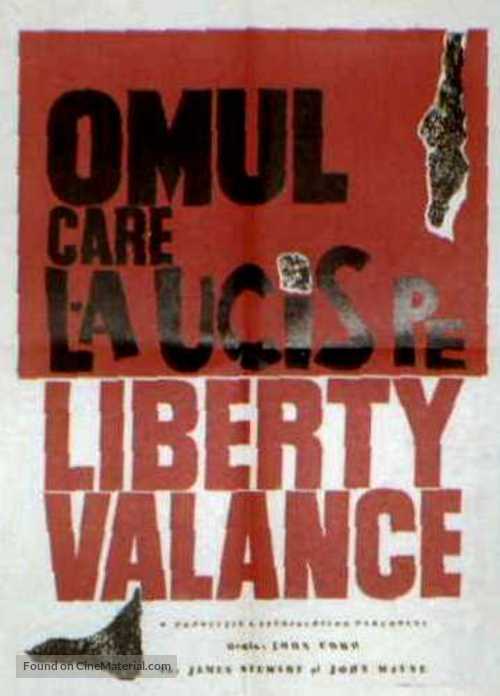 The Man Who Shot Liberty Valance - Romanian Movie Poster