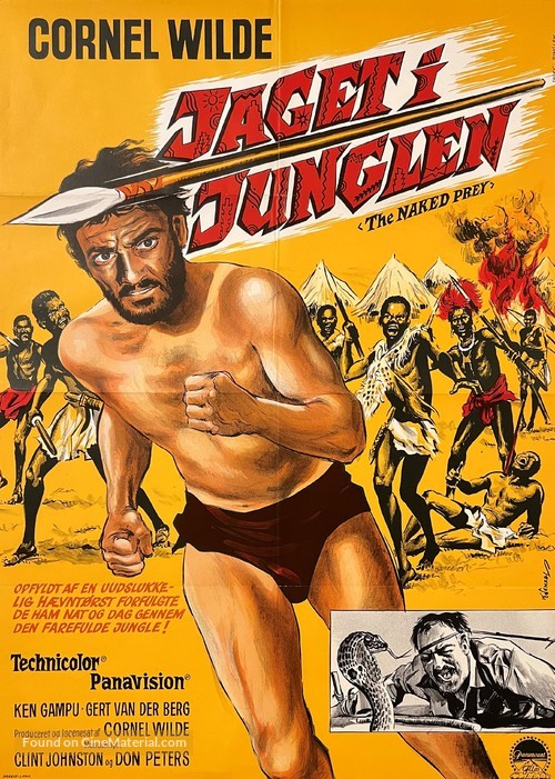 The Naked Prey - Danish Movie Poster