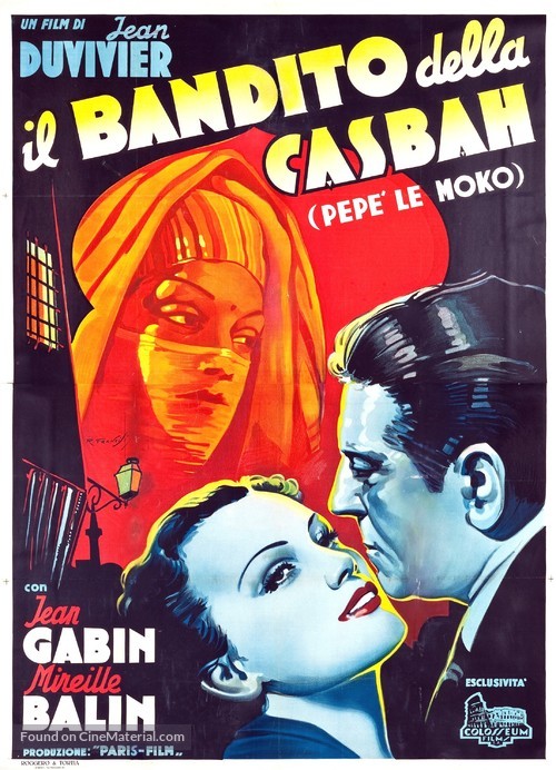 P&eacute;p&eacute; le Moko - Italian Movie Poster