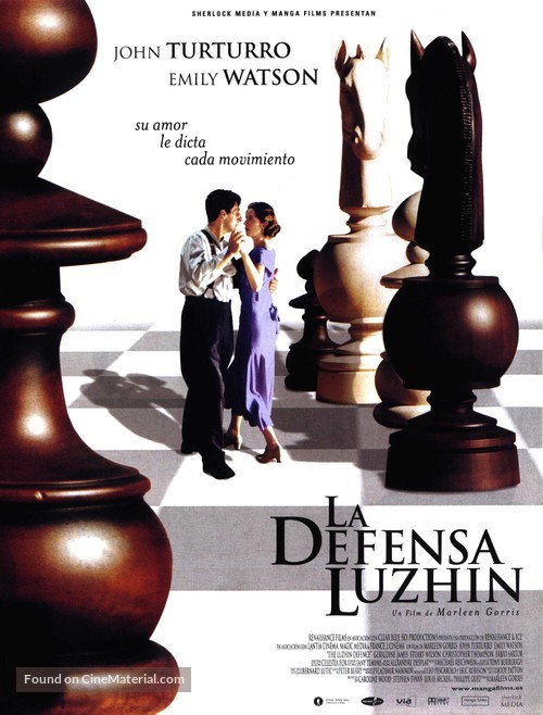 The Luzhin Defence - Spanish Movie Poster