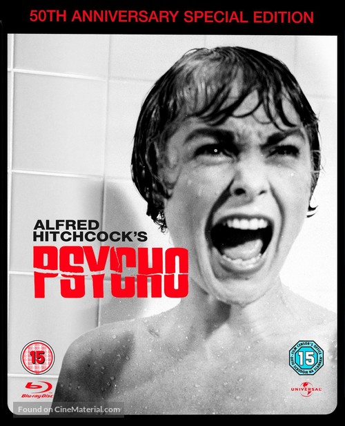 Psycho - British Blu-Ray movie cover