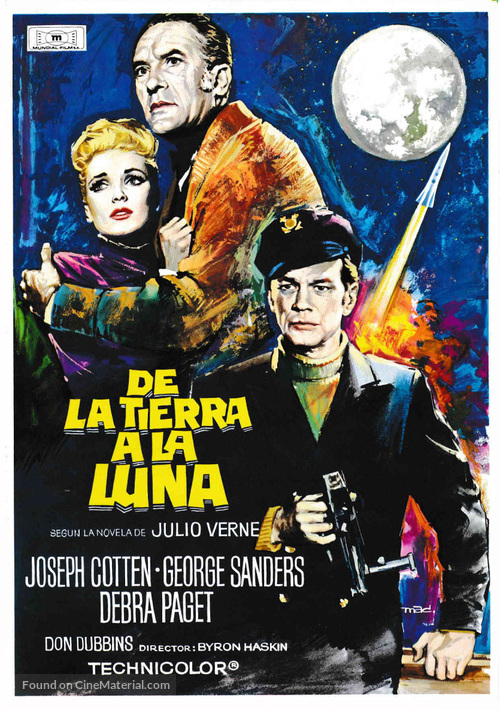 From The Earth To The Moon 1958 Spanish Movie Poster