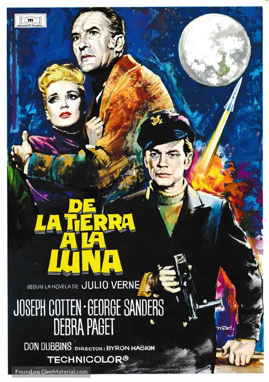 From The Earth To The Moon 1958 Spanish Movie Poster From The Earth To The Moon 1958 Spanish Movie Poster