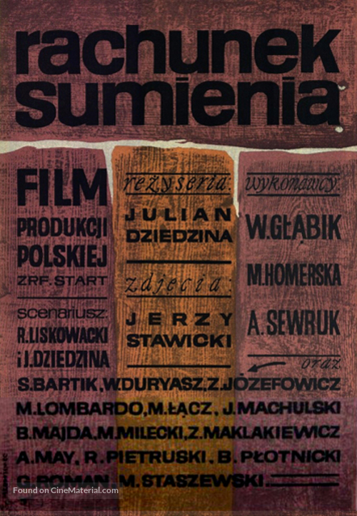 Rachunek sumienia - Polish Movie Poster
