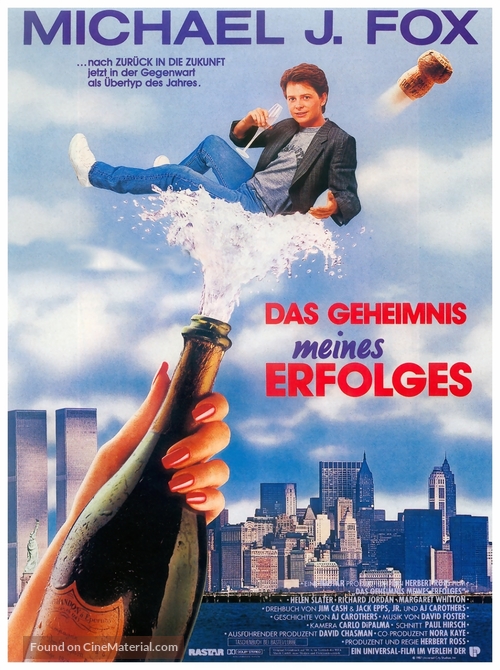 The Secret of My Success - German Movie Poster