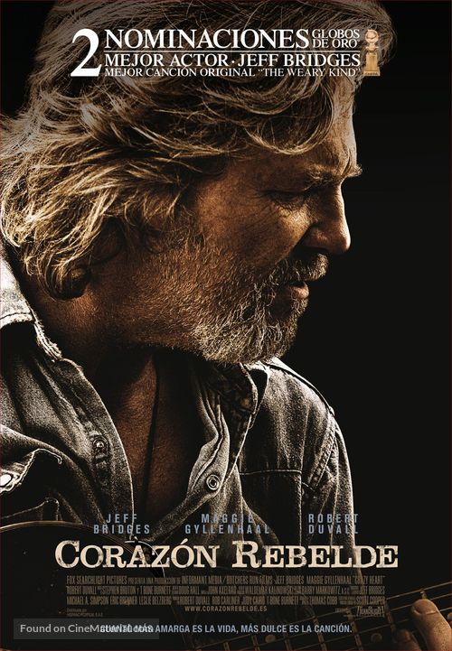 Crazy Heart - Spanish Movie Poster