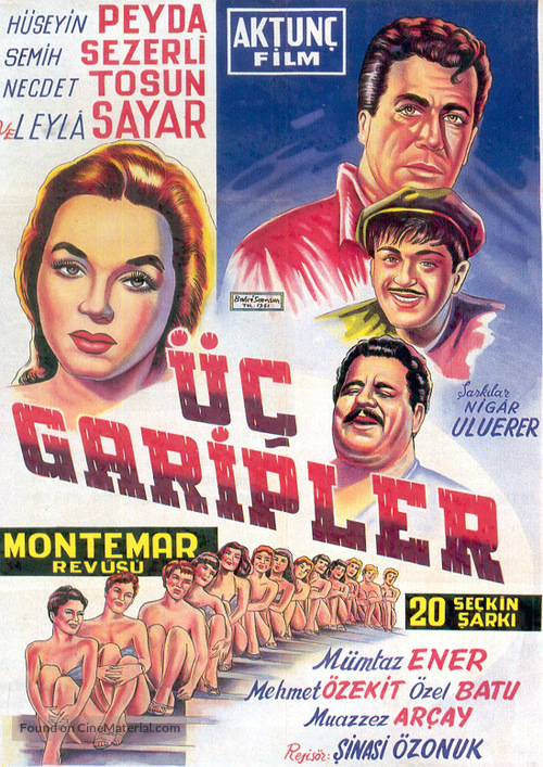 &Uuml;&ccedil; garipler - Turkish Movie Poster