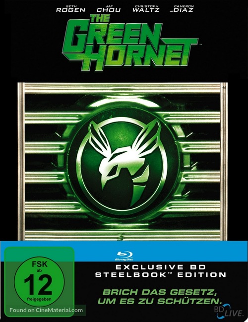 The Green Hornet - German Blu-Ray movie cover