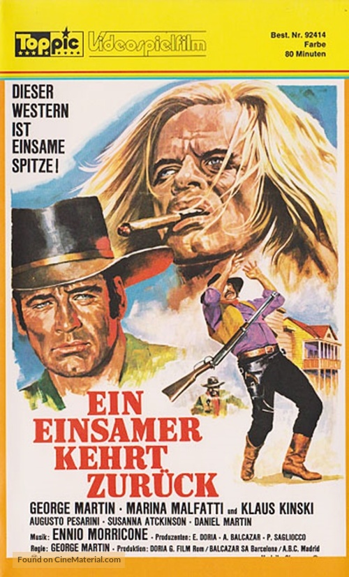 Il ritorno di Clint il solitario - German VHS movie cover