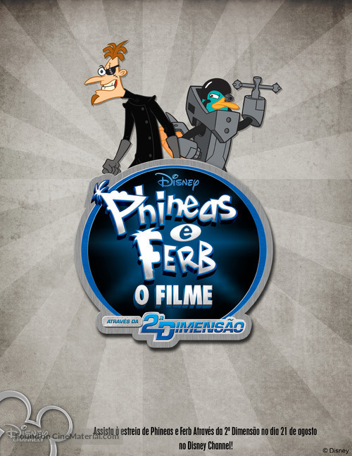 Phineas and Ferb: Across the Second Dimension - Brazilian Movie Poster