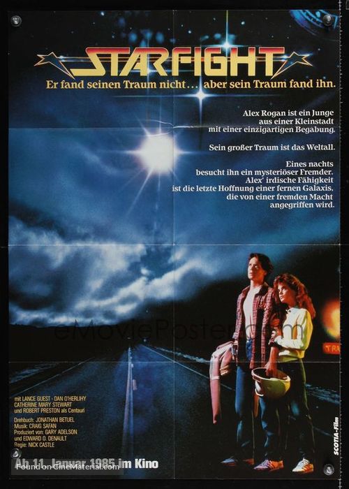The Last Starfighter - German Movie Poster