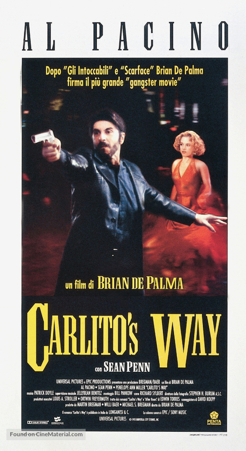 Carlito&#039;s Way - Italian Movie Poster