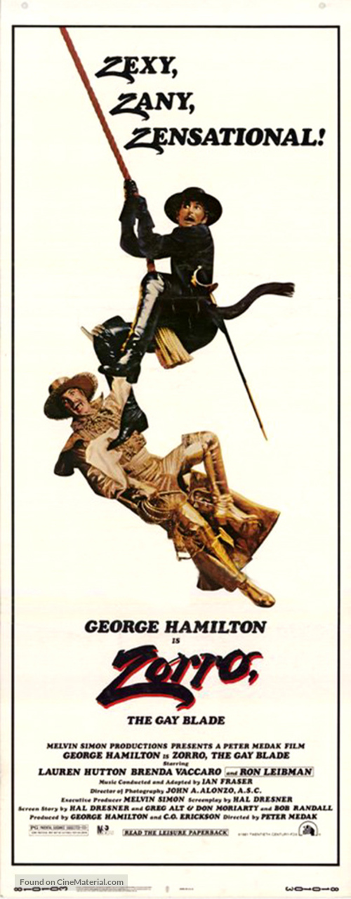 Zorro, the Gay Blade - Movie Poster