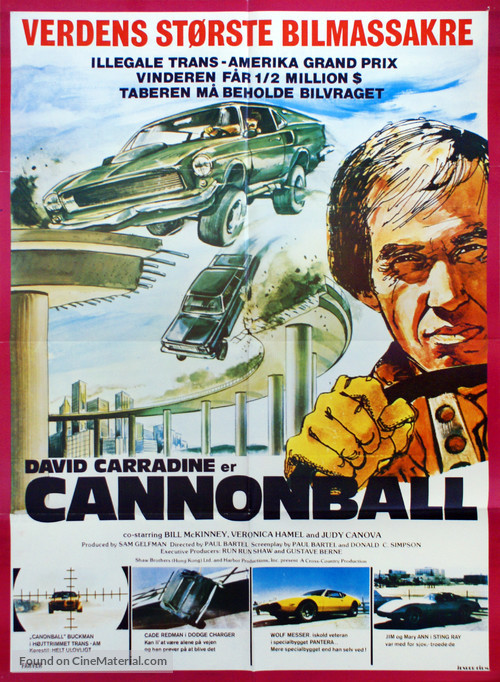 Cannonball! (1976) Danish movie poster