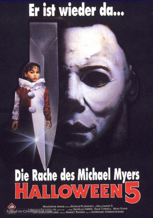 Halloween 5: The Revenge of Michael Myers - German VHS movie cover