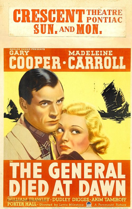 The General Died at Dawn - Movie Poster