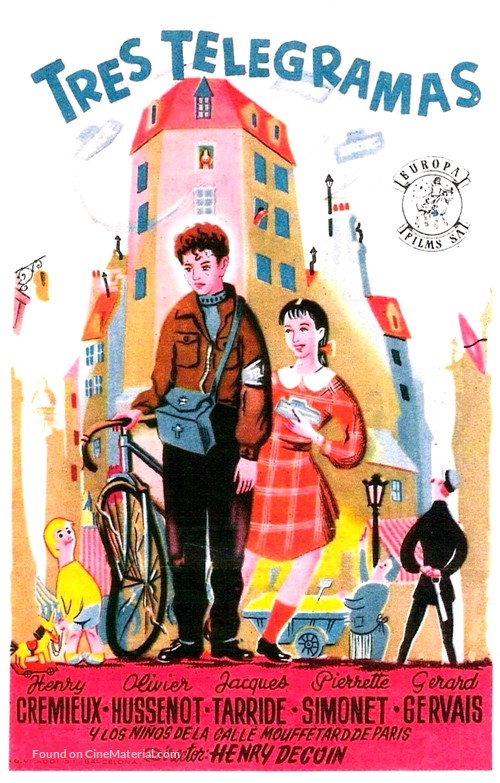 Trois t&eacute;l&eacute;grammes - Spanish Movie Poster