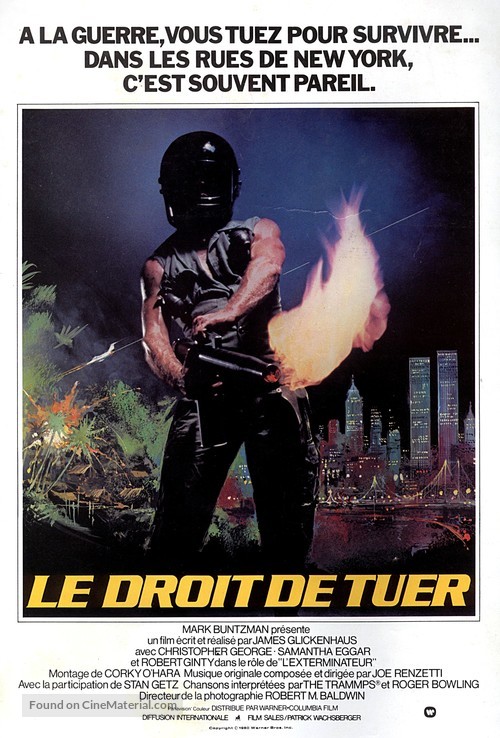 The Exterminator - French Movie Poster