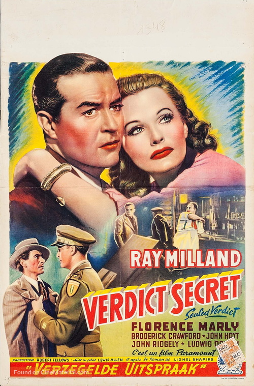 Sealed Verdict - Belgian Movie Poster