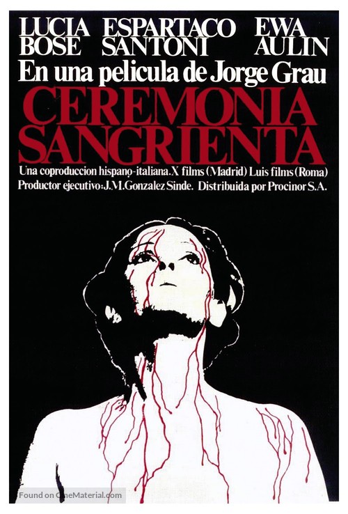 Ceremonia sangrienta - Spanish Movie Poster