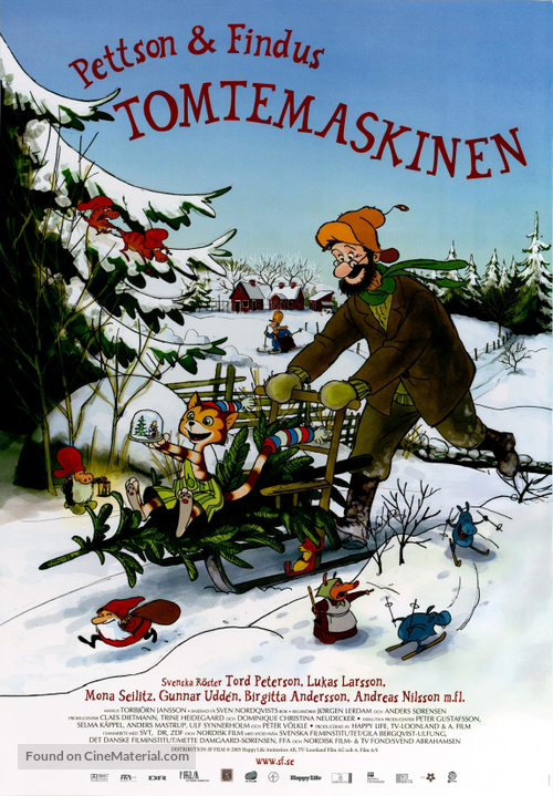 Pettson och Findus 3: Tomtemaskinen - Swedish Movie Poster