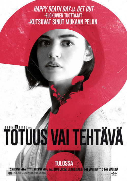 Truth or Dare - Finnish Movie Poster