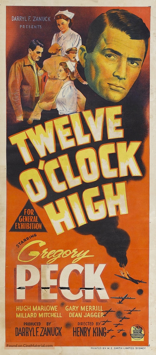 Twelve O&#039;Clock High - Australian Movie Poster