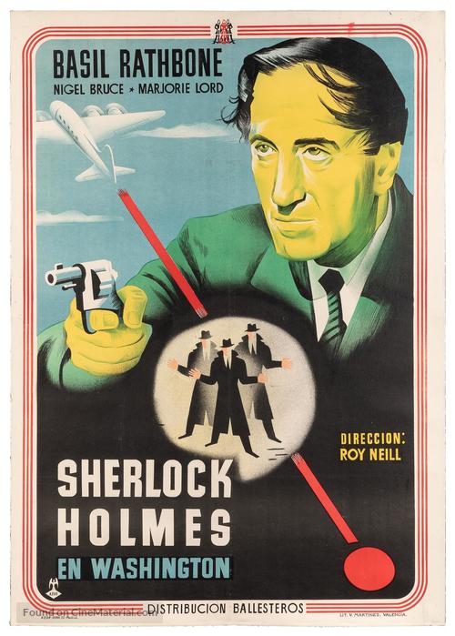 Sherlock Holmes in Washington - Spanish Movie Poster