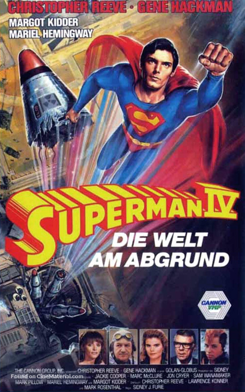 Superman IV: The Quest for Peace - German VHS movie cover