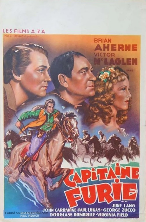 Captain Fury - Belgian Movie Poster