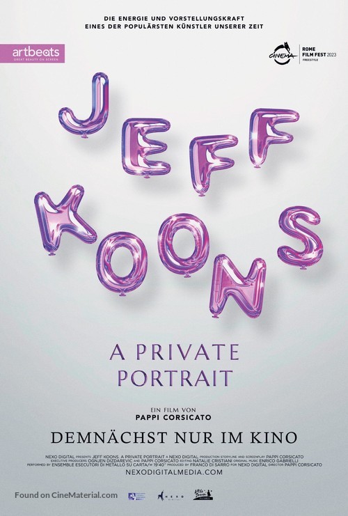 Jeff Koons: A Private Portrait - German Movie Poster