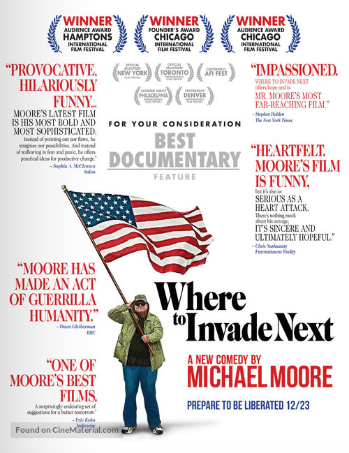 Where to Invade Next - For your consideration movie poster