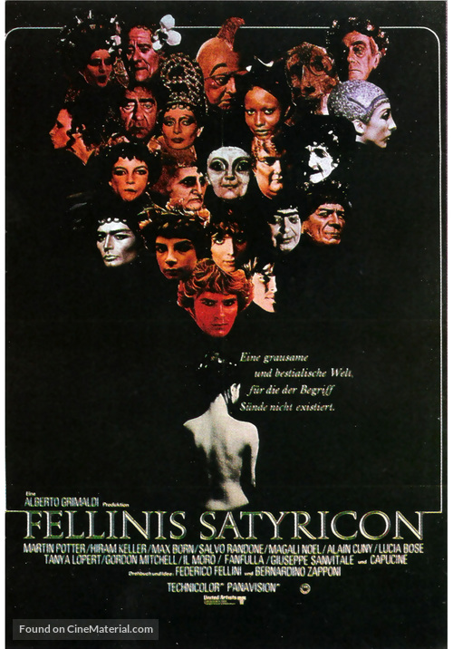 Fellini - Satyricon - German Movie Poster