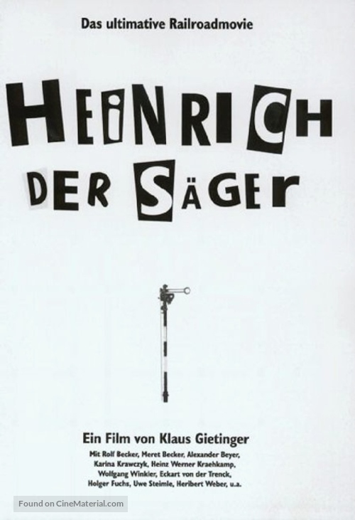 Heinrich der S&auml;ger - German Movie Poster