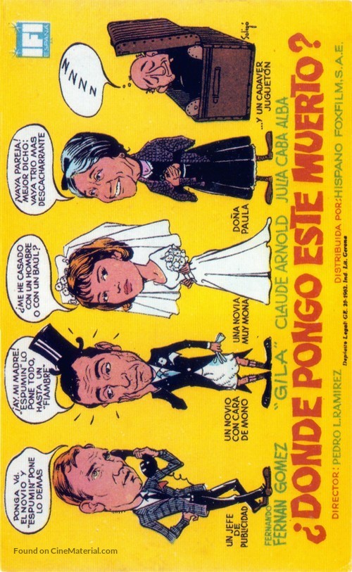 &iquest;D&oacute;nde pongo este muerto? - Spanish Movie Poster