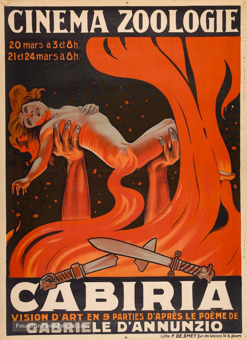 Cabiria - Belgian Movie Poster