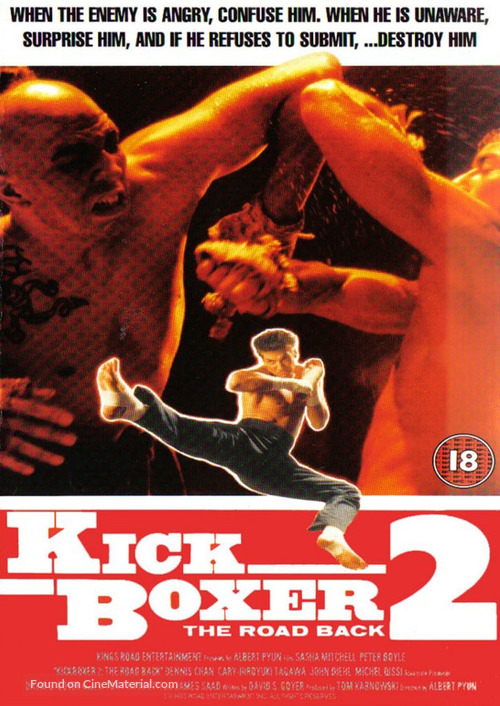 Kickboxer 2: The Road Back - British Movie Cover