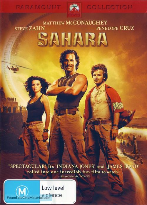 Sahara - Australian DVD movie cover