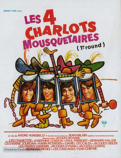 Les quatre Charlots mousquetaires - Belgian Movie Poster