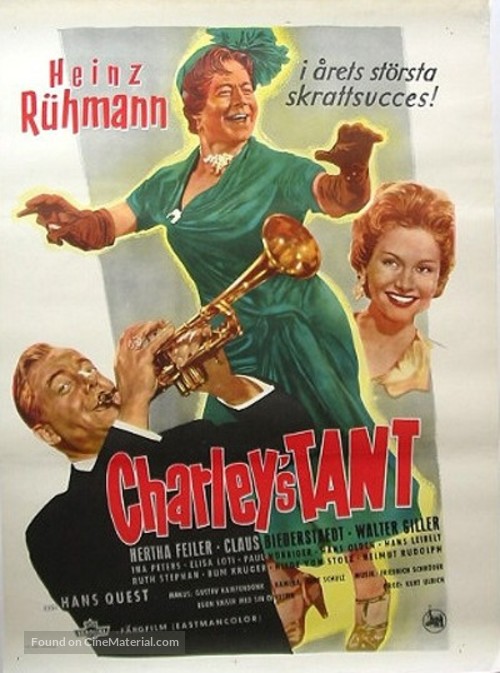 Charleys Tante - Swedish Movie Poster