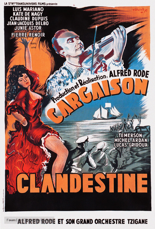 Cargaison clandestine - French Movie Poster