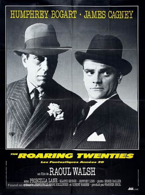 The Roaring Twenties - French Re-release movie poster