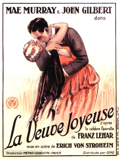 The Merry Widow - French Movie Poster
